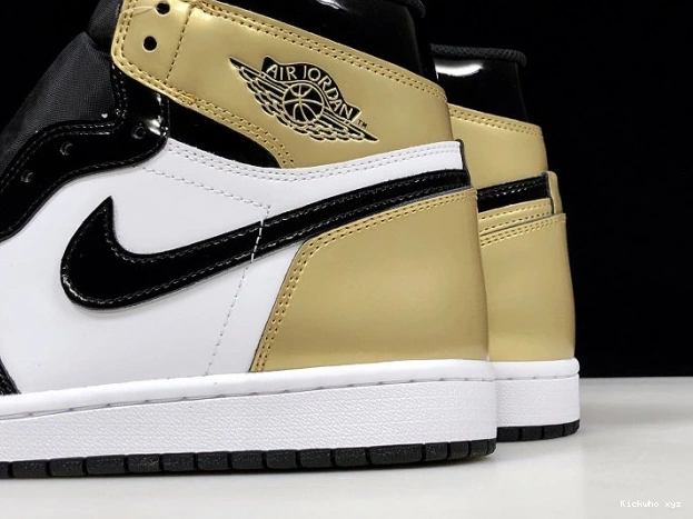 High 1 Retro Air Toe 861428-007 Glod Jordan 0608
